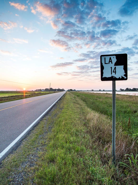 LA Highway 14 on the Cajun Country Byway